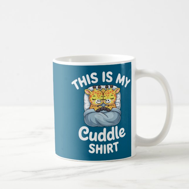 Mug Cuddle Shirt Cute Giraffes Funny Cozy  (Droite)