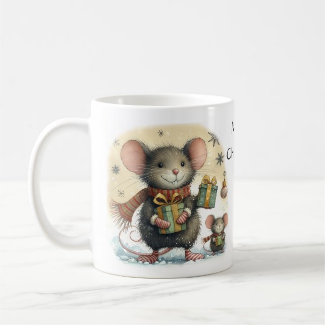 Mug Cuire à la souris avec des cadeaux enrobés (Gauche)