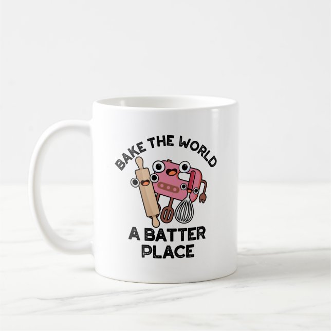 Mug Cuire Le Monde Un Bateau Place Drôle Pun À Cuisson (Gauche)