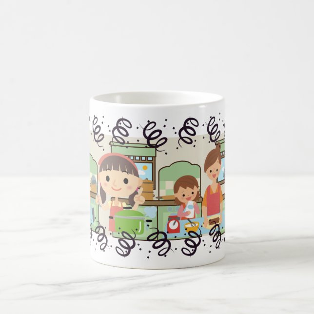 Mug Cuisine de cuisson Maman Fille Nourriture (Centre)