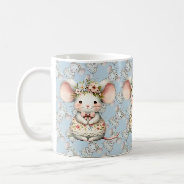 Mug Cuisine Florale Souris Couronne Fleur (Gauche)