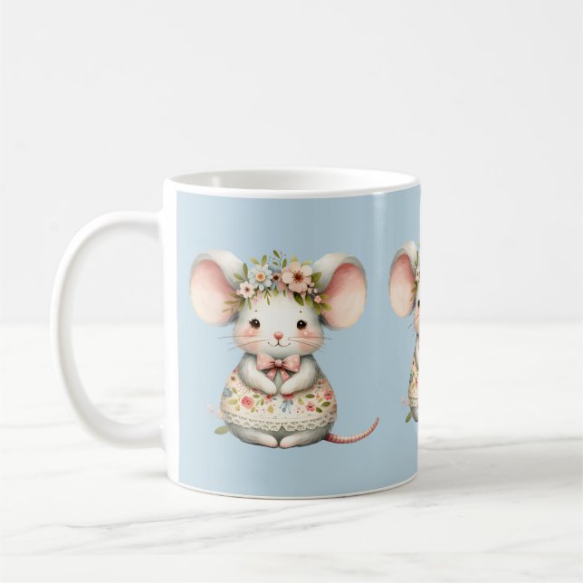 Mug Cuisine Florale Souris Couronne Fleur (Gauche)