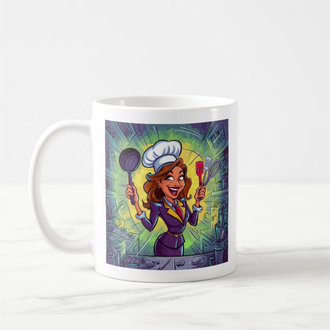 Mug Cuisine mignonne et drôle de maman (Gauche)