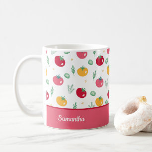 Mug Cuisine Motif de tomate rose rouge et jaune