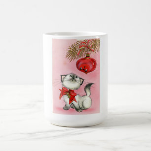 Mug Cuisine Rétro De Noël Chat Et Arbre De Chaton Vi