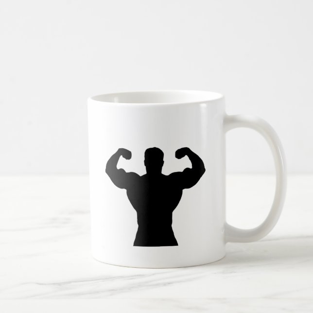 Mug culturiste fléchissant des muscles (Droite)