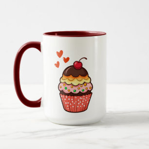 Mug Cupcake Mignon avec Cerise