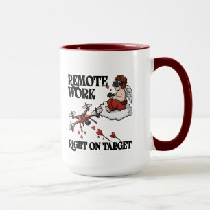 Mug Cupid Remote Work, Valentine's Day