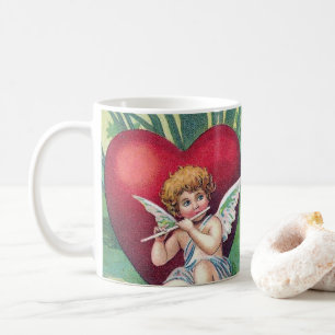 Mug Cupidons Joueurs Rétro Maigre Coeurs Valentin Vint