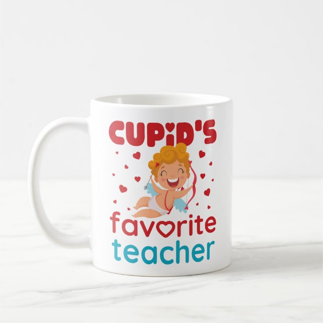 Mug Cupid's Favorite Teacher Cute Valentine's Day (Gauche)