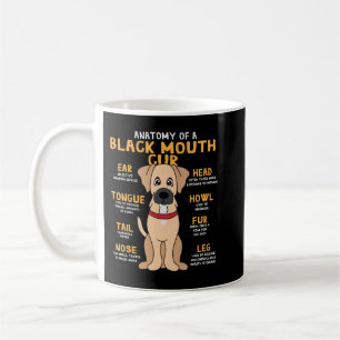 Mug Cur à bouche noire Anatomie Drôle Chien Maman Papa