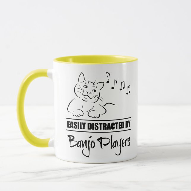 Mug Curious Cat facilement distrait par les joueurs de (Gauche)
