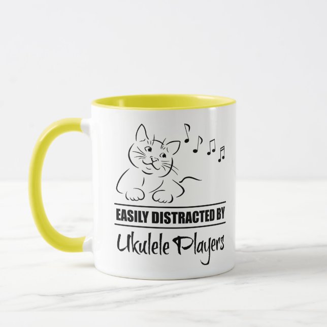 Mug Curious Cat facilement distrait par les joueurs Uk (Gauche)
