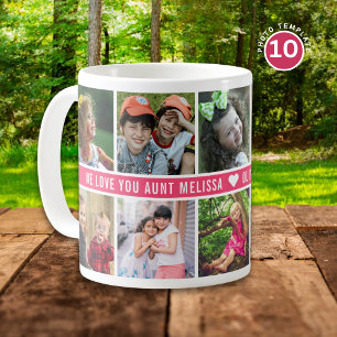 Mug Custom 10 Photo Collage We Love You Tante Rose
