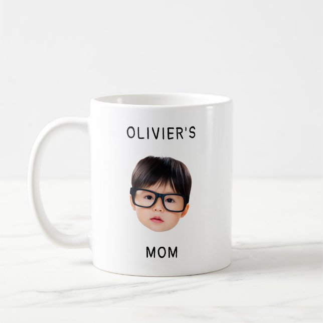 Mug Custom Baby Face Gift for Family New Christmas (Gauche)