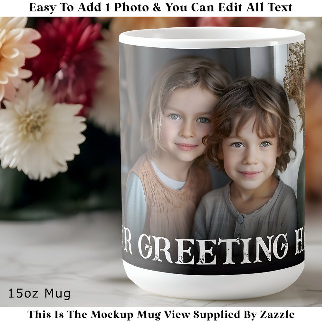 Mug Custom Bold Personalized Family One Photo (Créateur téléchargé)