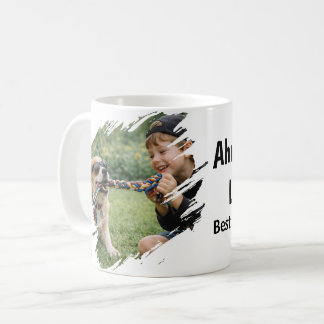 Mug Custom Boy & Dog Best Friends Brush Art