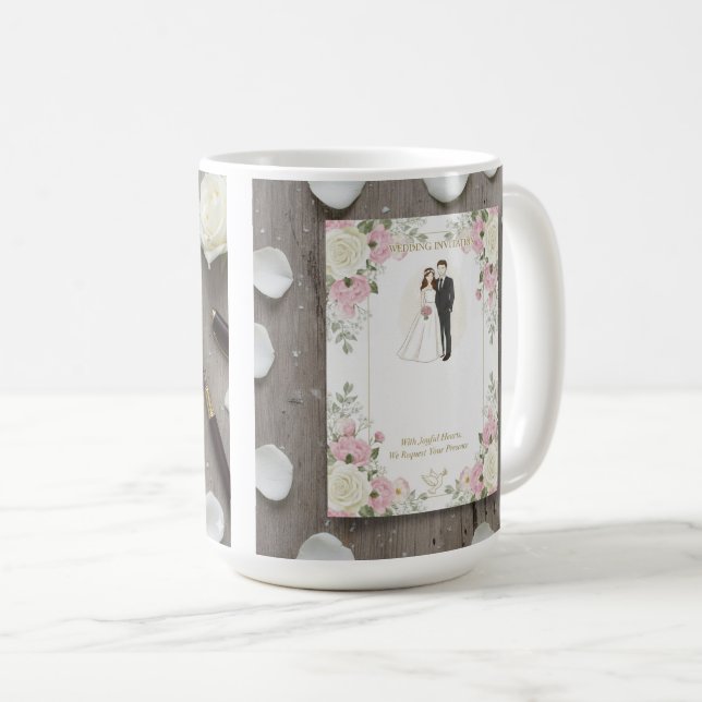 Mug Custom Bride and Groom Illustration (Devant droit)