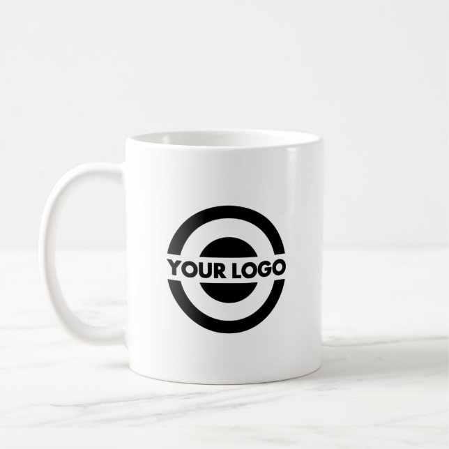 Mug Custom Business Logo Branded White (Gauche)