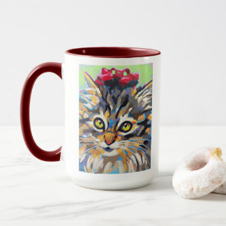 Mug Custom Cat Portrait Painting -Forever Loved Pet