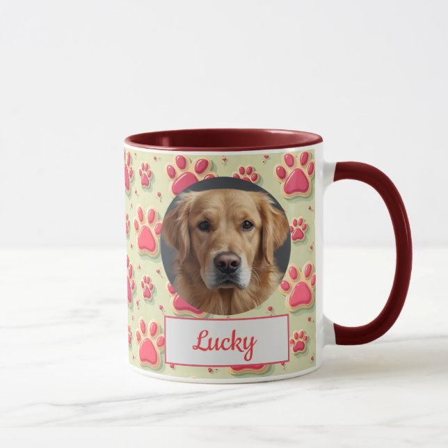 Mug Custom Chien Maman, Chien Papa, Personnaliser Cade (Droite)