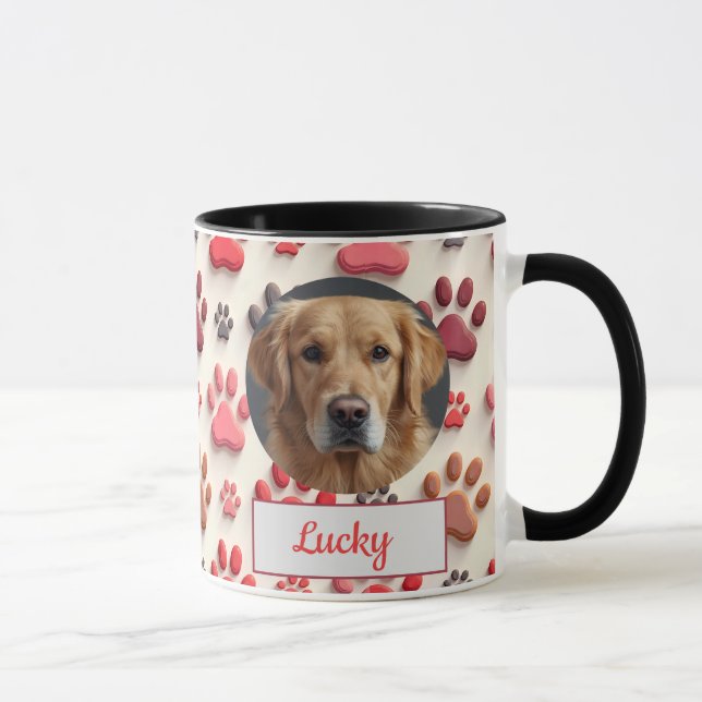 Mug Custom Chien Maman, Chien Papa, Personnaliser Cade (Droite)