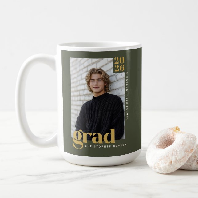 Mug Custom Class of 2026 Photo Graduation (Avec donut)