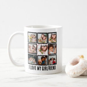 Mug Custom Cute J'aime ma petite amie 9 Photo collage