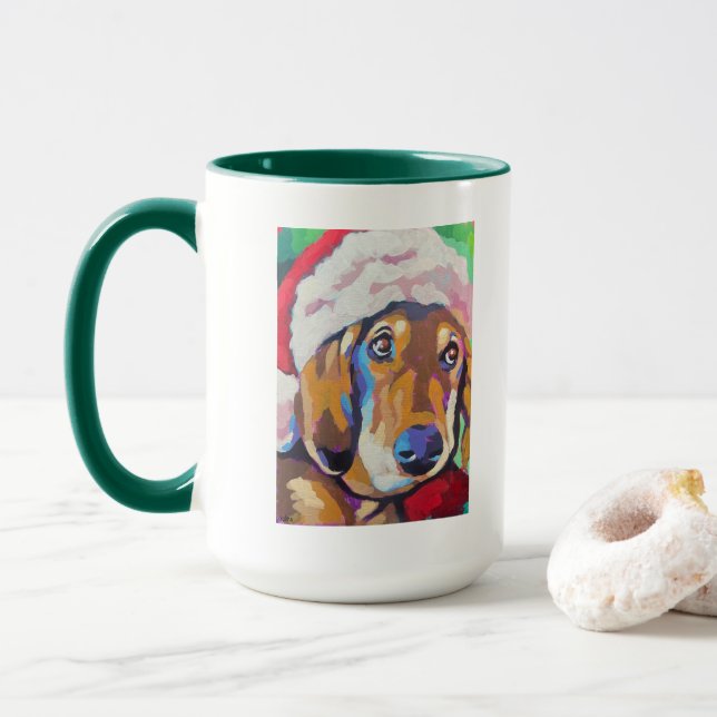 Mug Custom Dog Portrait Painting- Forever Loved Pet (Avec donut)