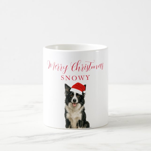 Mug Custom Dog with Santa Hat Christmas (Centre)