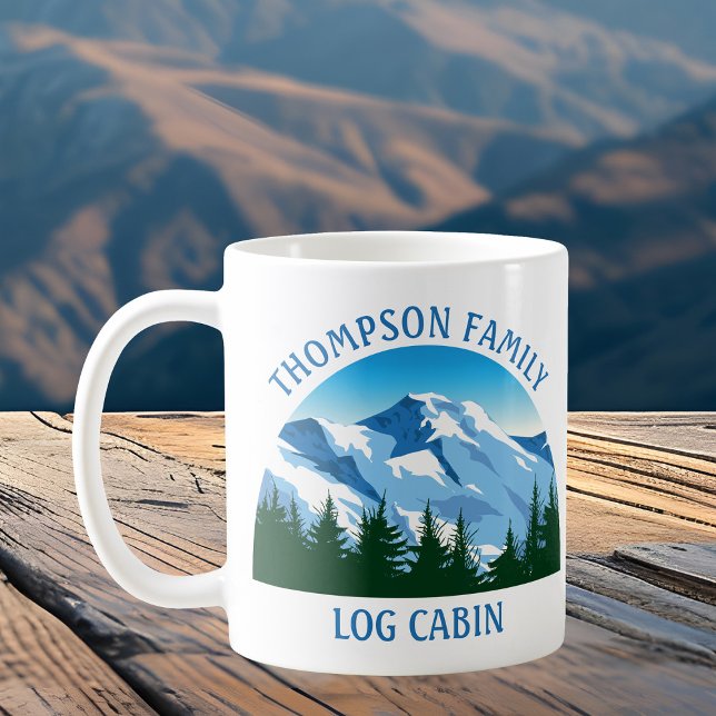 Mug Custom Family Cabine Blue Mountain Colorado Accuei (Créateur téléchargé)