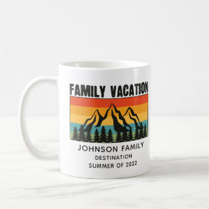 Mug Custom Family Vacation Mountains Randonnée Camping