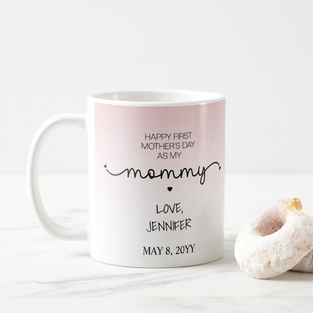 Mug Custom First Mother's Day New Mommy Keepsaké Cadea (Avec donut)