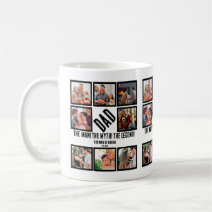 Mug Custom Funny Fête des pères Papa cadeau 8 Photo Co