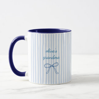 Mug Custom Grandma Blue Stripe