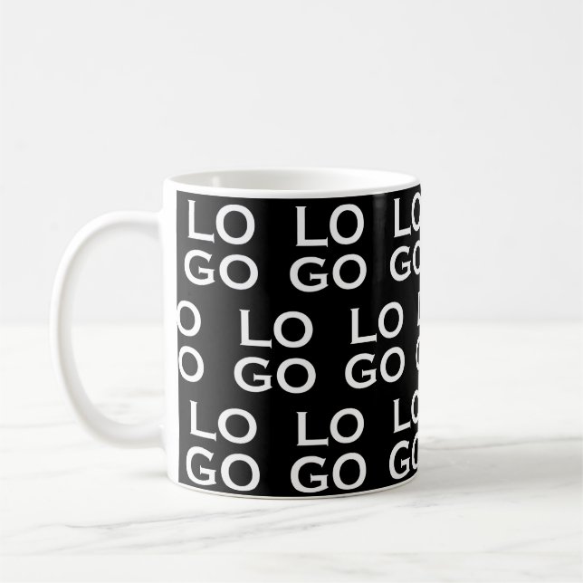 Mug Custom Logo Business or Company on Black (Gauche)