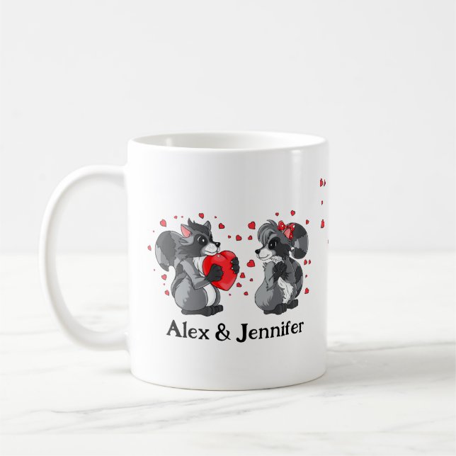 Mug Custom Love Couple Names Personalized (Gauche)