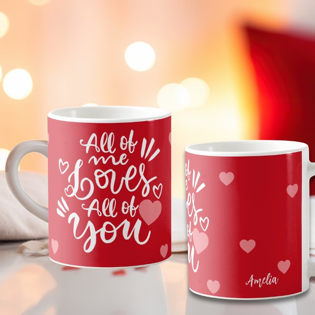 Mug Custom Love Message Hearts Personalized Name (Créateur téléchargé)