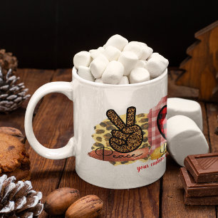 Mug Custom Love Peace Havanais Valentine's Day Chien