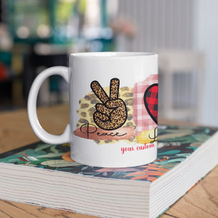 Mug Custom Love Peace Maltese Valentine's Day Chien
