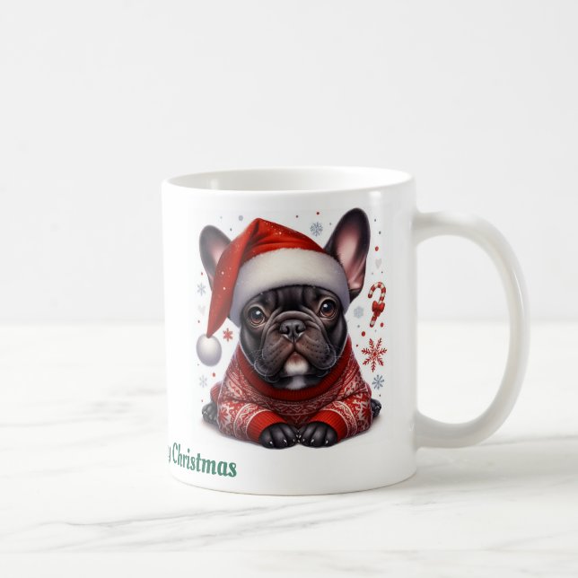 Mug  Custom name, French bulldog  (Droite)