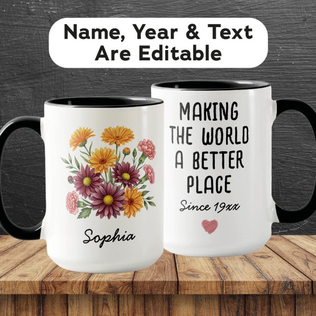 Mug Custom November Birth Flower - Personalized Name (Créateur téléchargé)