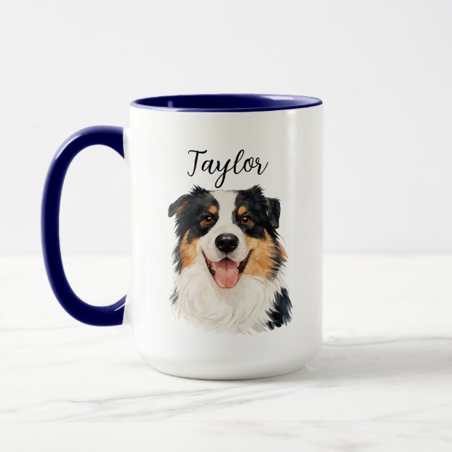 Mug Custom Pet from Photo & Name – Personalized Dog (Gauche)