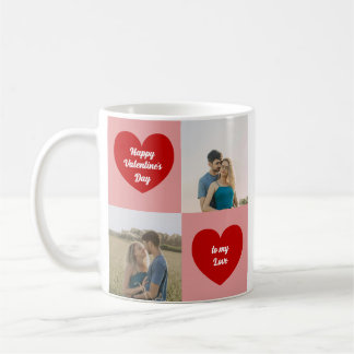 Mug Custom Photos Hearts Graphic Valentine's Day