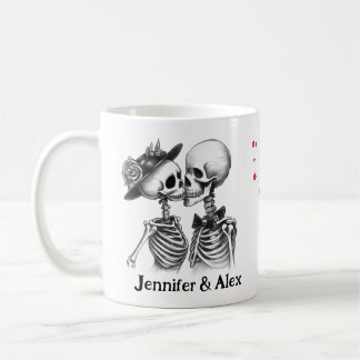 Mug Custom Skeleton Couple Names Personalized