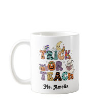 Custom Teacher Mug, Custom Teacher Gift, Halloween