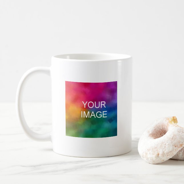 Mug Custom Upload Your Photo Image Here Template (Avec donut)