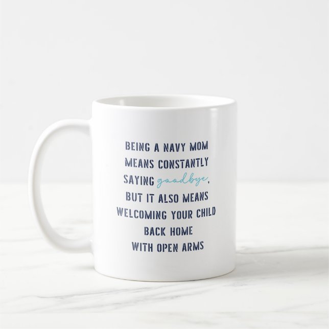 Mug Custom US Navy Maman Cadeau de fête des mères (Gauche)