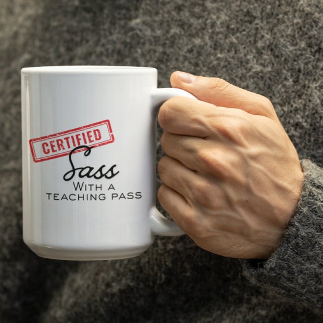 Mug Customizable Certified Sass with a teaching pass (Créateur téléchargé)