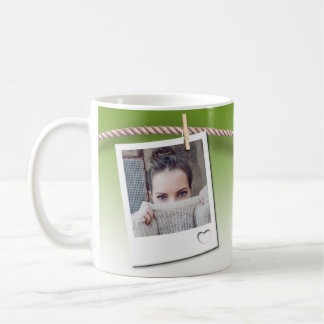 Mug Customizable mug, photo frame, green background